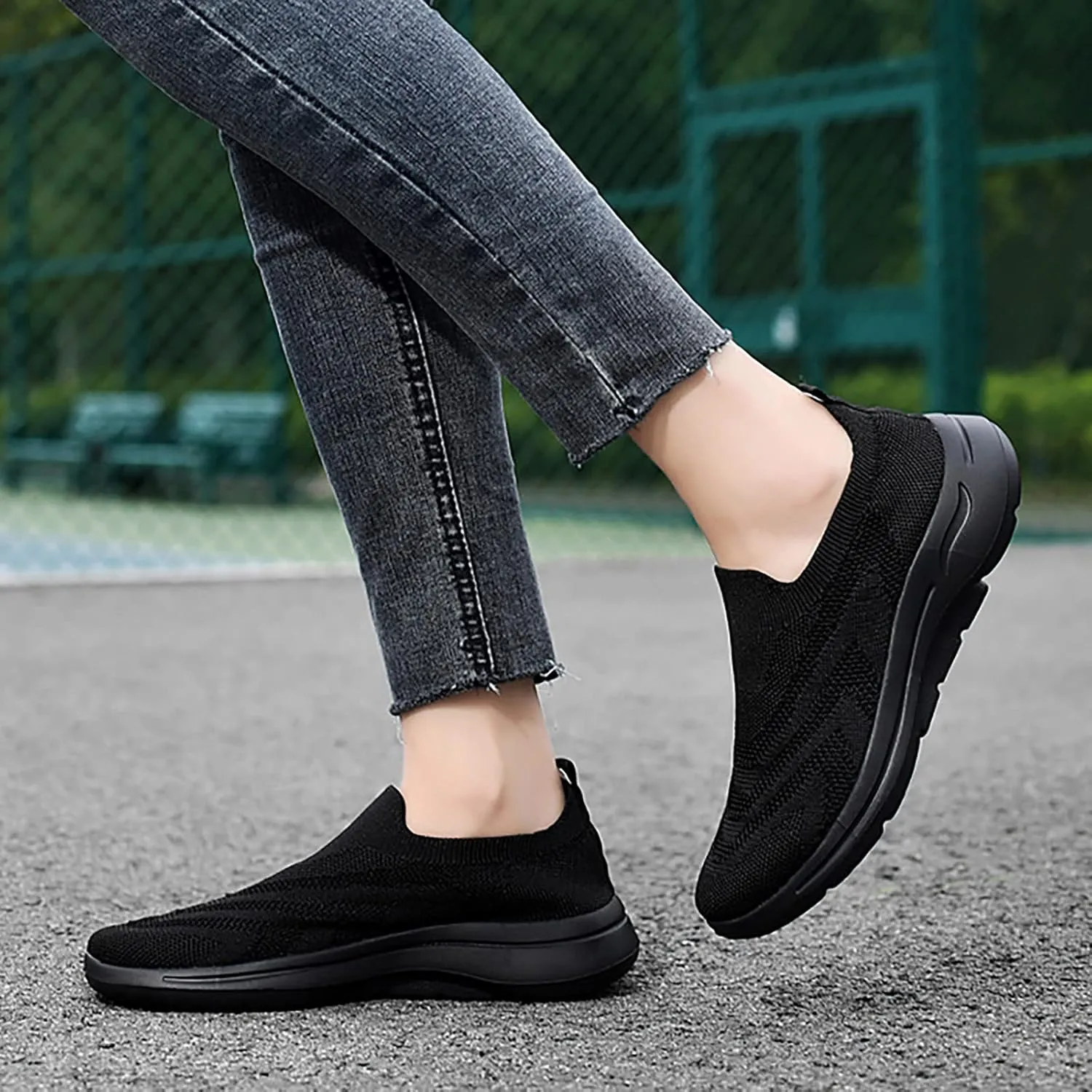 Gym Shoes for Women Workout Size 12 Slip On Shoes for Women with Arch Support Cute Black Sneakers for Women Dressy Walking Sneakers for Women 2023 Zapatos De Trabajo para Mujer