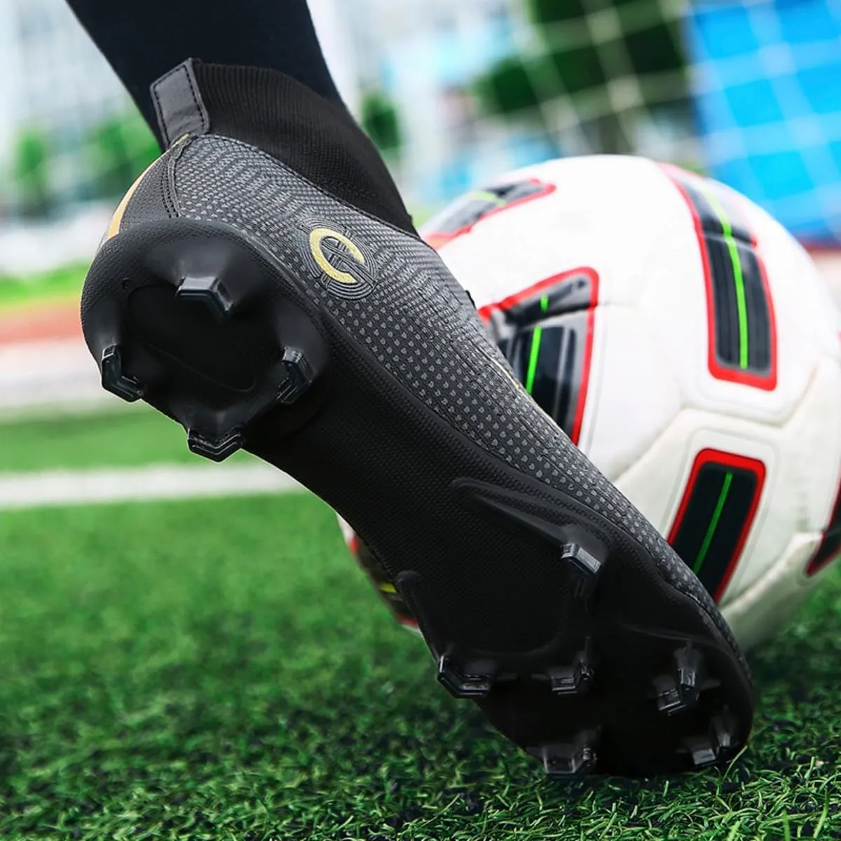 HESBITEUL Soccer Cleats Lightweight Durable: Firm Ground Football Shoes