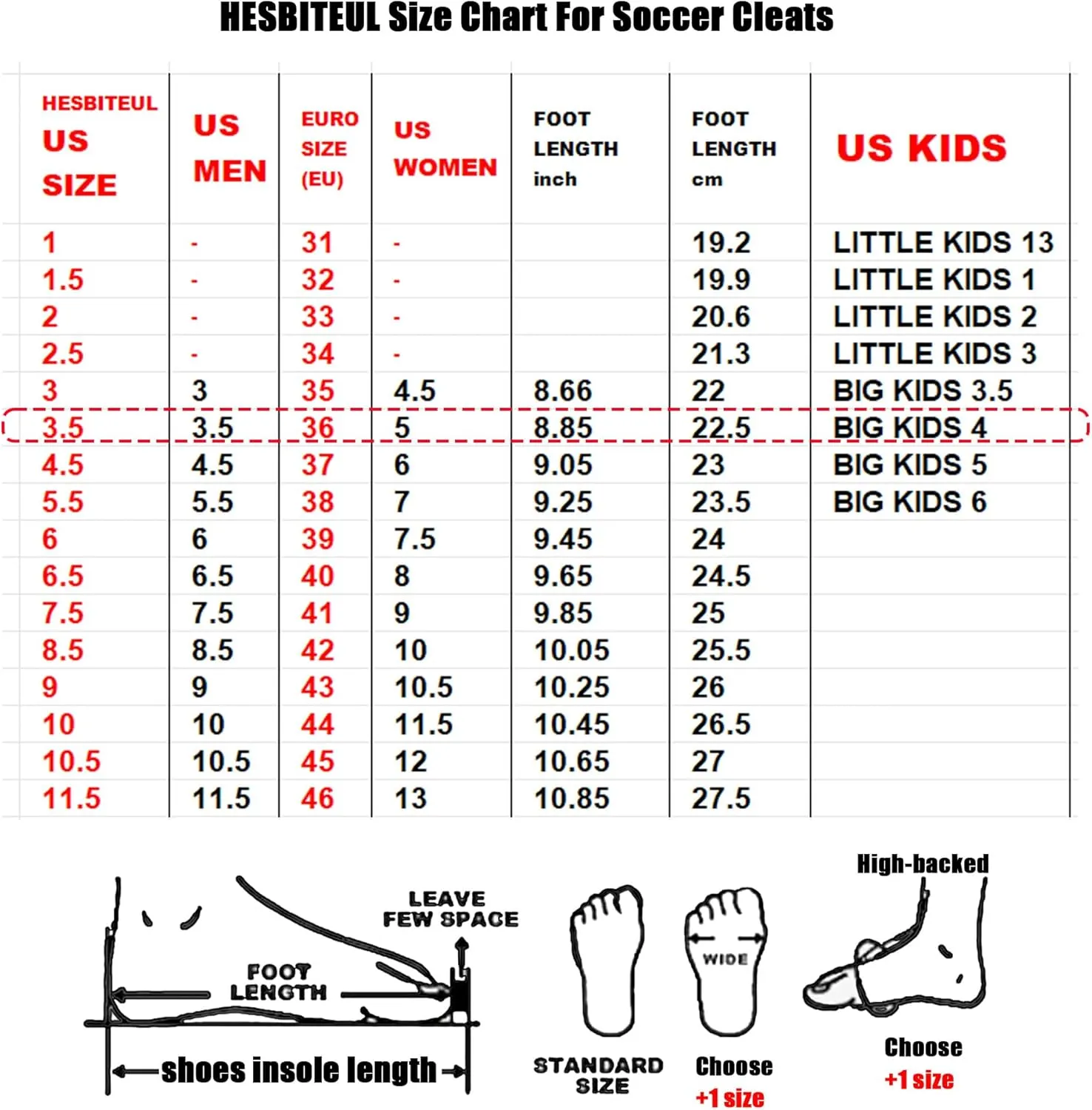 HESBITEUL Soccer Cleats Lightweight Durable: Firm Ground Football Shoes