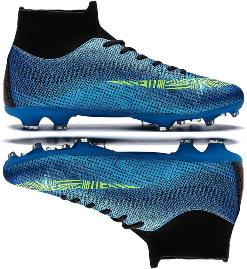 HESBITEUL Soccer Cleats Lightweight Durable: Firm Ground Football Shoes