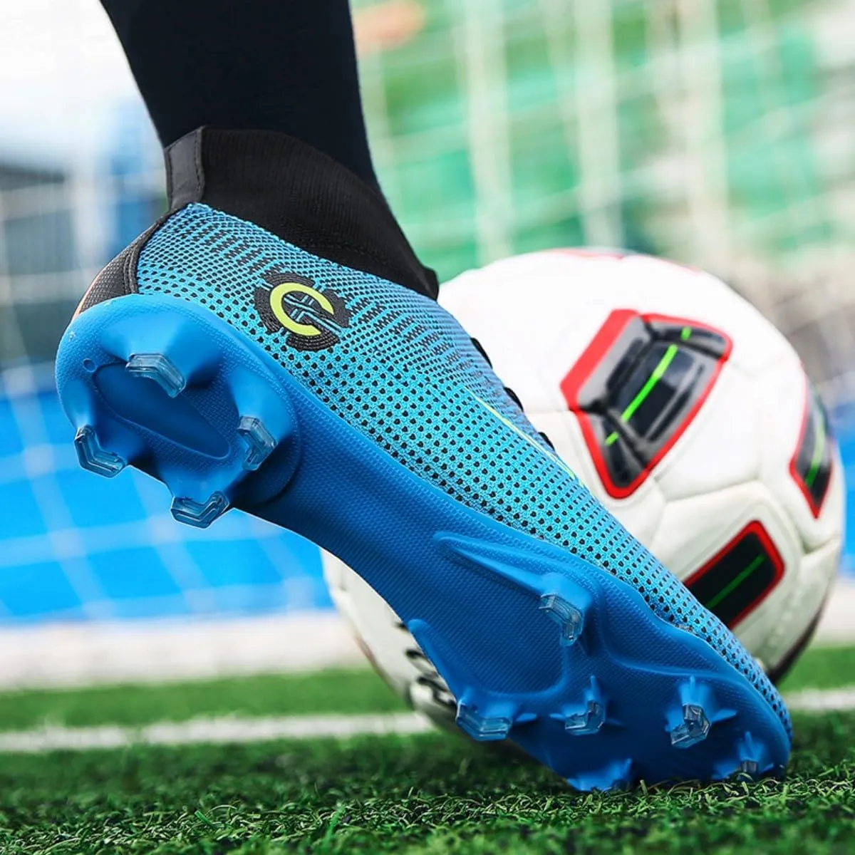 HESBITEUL Soccer Cleats Lightweight Durable: Firm Ground Football Shoes
