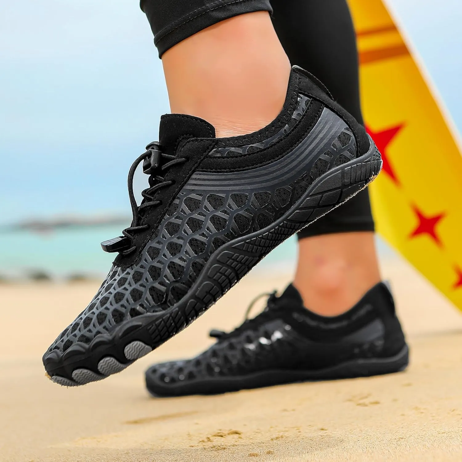 Hike Barefoot Shoes for Women Men Athletic Outdoor Hiking Sneaker Breathable and Lightweight Non-Slip Workout Shoes Wide Toe Water Shoe Beach Footwear with Drainage