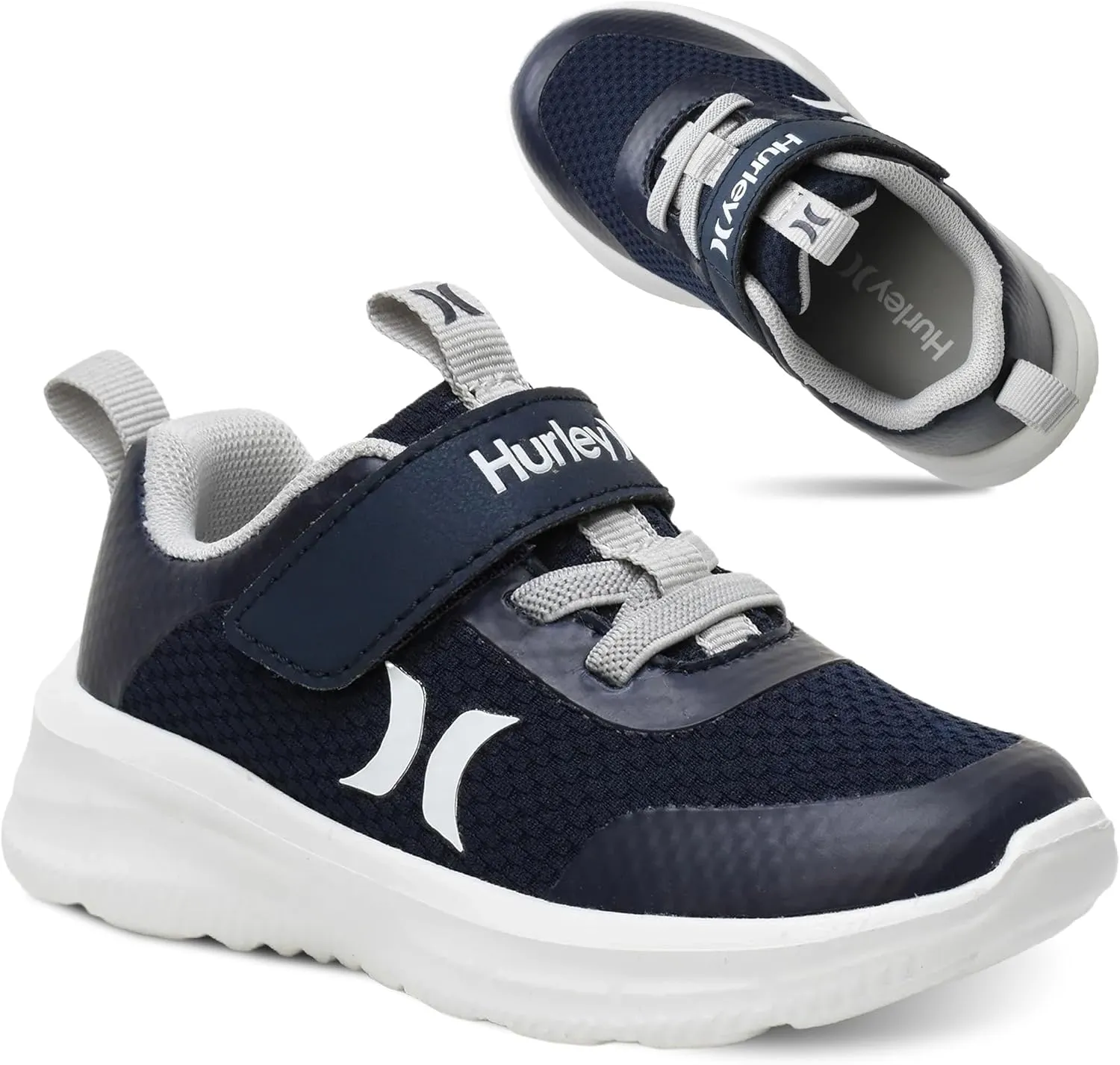 Hurley Kids Matson Athletic Sneakers with Adjustable Strap for Boys and Girls, Lightweight and Breathable Sports Sneakers, Kid's Running or Walking Shoes, Toddlers, Little Kids, and Big Kids