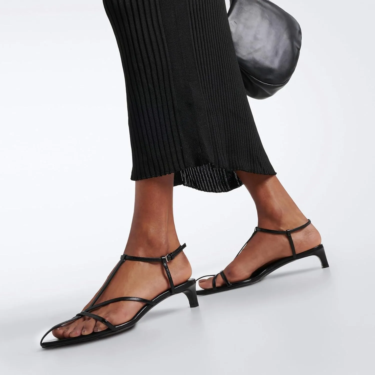 iadore Women Sexy Kitten Low Heel Sandals Retro Ankle Straps with Buckle Shoes Open Toe Summer Dress Sandals Size 5-12 US
