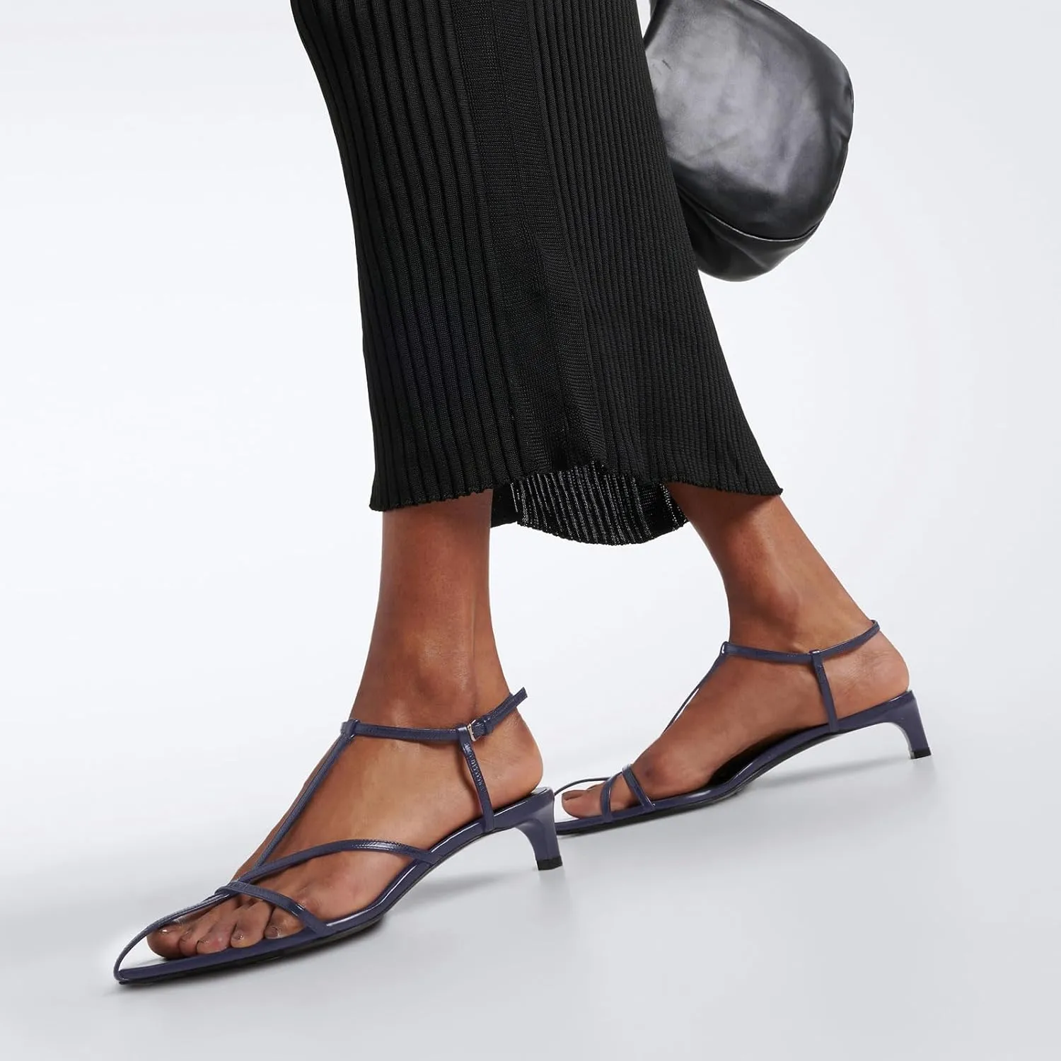 iadore Women Sexy Kitten Low Heel Sandals Retro Ankle Straps with Buckle Shoes Open Toe Summer Dress Sandals Size 5-12 US