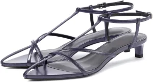 iadore Women Sexy Kitten Low Heel Sandals Retro Ankle Straps with Buckle Shoes Open Toe Summer Dress Sandals Size 5-12 US