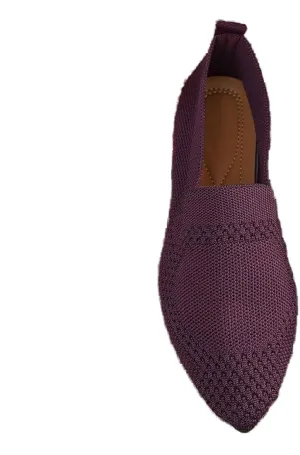 JITUUE Women's Fashion Knit Breathable Loafer Flats Slip-Ons Pointy Toe Walking Driving Shoes Comfortable Casual Penny Loafer