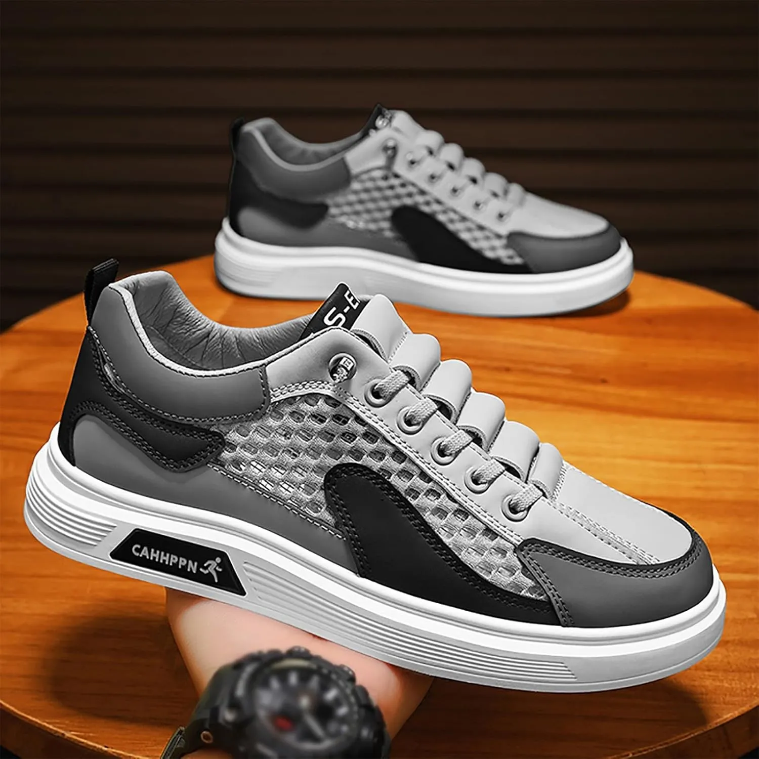 Jogging Walking Sneakers for Men Lightweight Sport Gym Jogging Walking Sneaker Men's Arch Support Insole Shoes