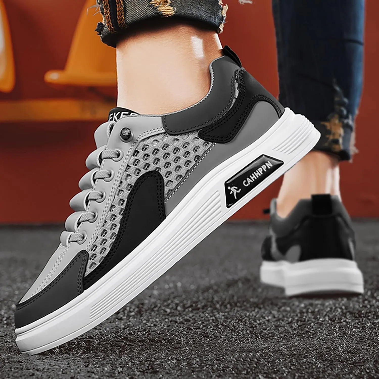 Jogging Walking Sneakers for Men Lightweight Sport Gym Jogging Walking Sneaker Men's Arch Support Insole Shoes