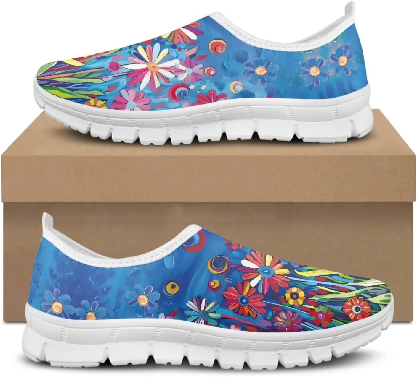 JoyLamoria Highland Cattle Loafers for Women,Comfortable Loafers Women's Casual Travel and Work Slip-Ons Sneakers