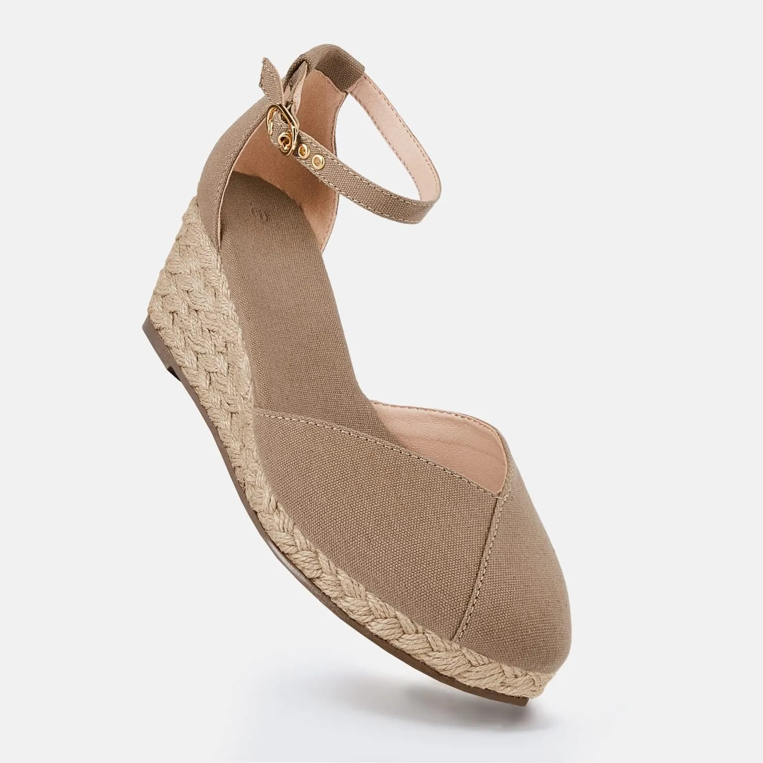 Juliet Holy Womens Espadrilles Sandals Closed Toe Platform Ankle Strap Casual Summer Wedges