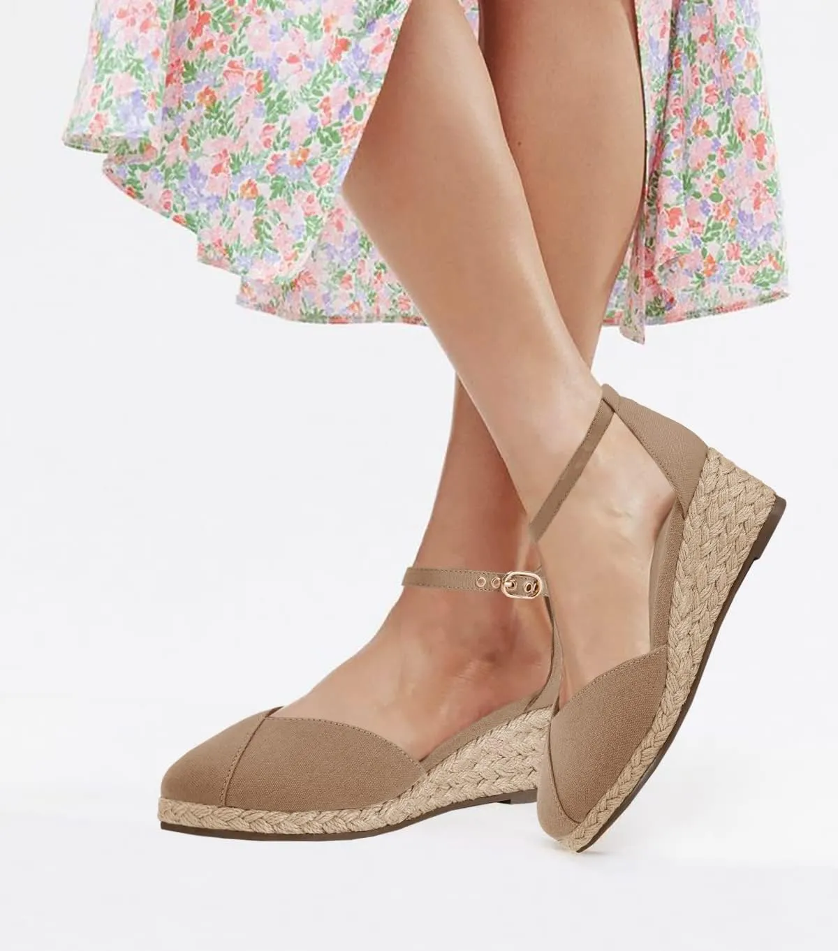 Juliet Holy Womens Espadrilles Sandals Closed Toe Platform Ankle Strap Casual Summer Wedges