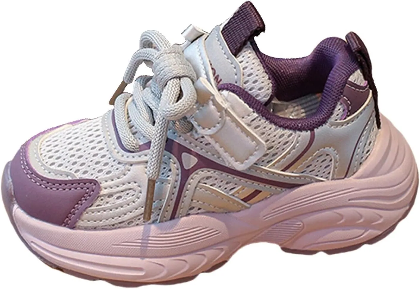 Kids Lace Mesh Sneakers Breathable Comfy Running Casual Sport Shoes Toddler Chunky First Walking Non Slip Sneakers