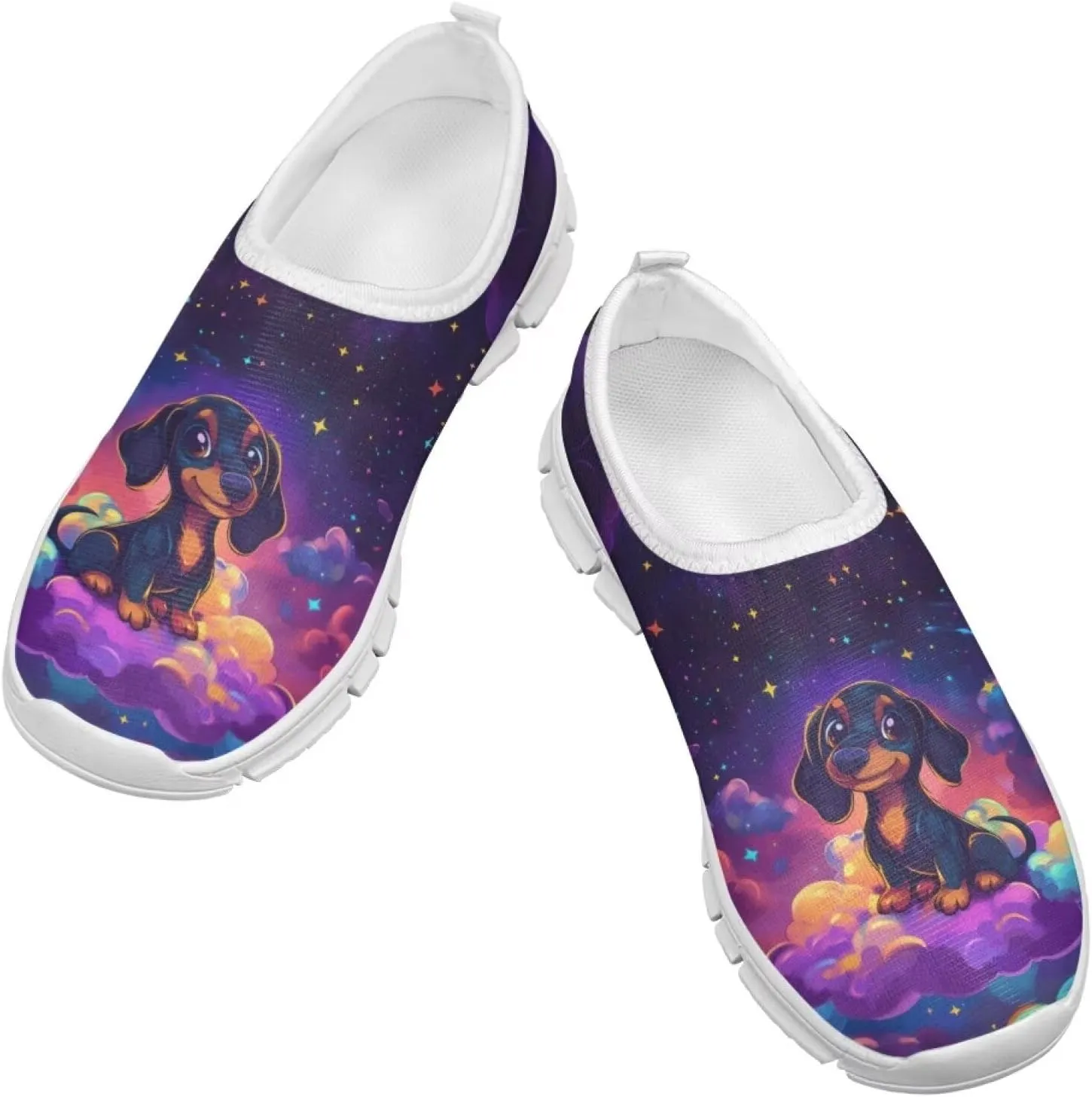 Kids Slip On Tennis Shoes Non Slip Girls Running Sports Shoes for Daily Wear