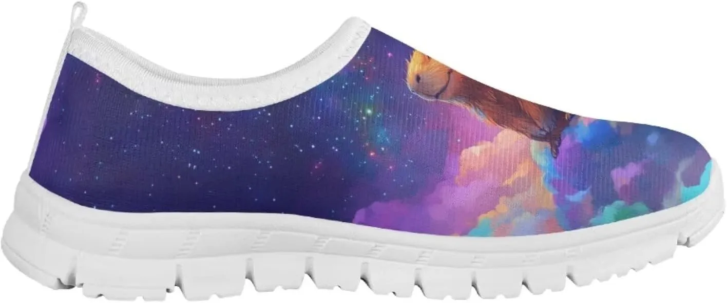 Kids Slip On Tennis Shoes Non Slip Girls Running Sports Shoes for Daily Wear