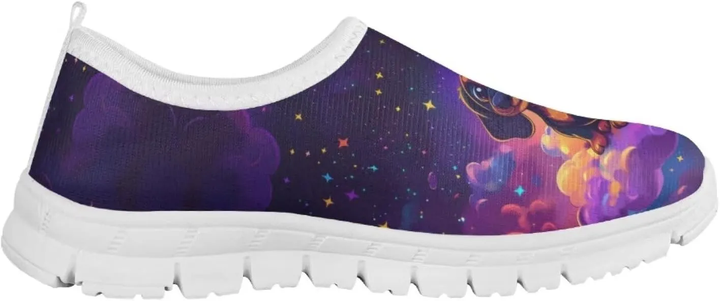 Kids Slip On Tennis Shoes Non Slip Girls Running Sports Shoes for Daily Wear