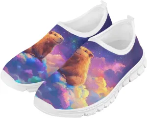 Kids Slip On Tennis Shoes Non Slip Girls Running Sports Shoes for Daily Wear