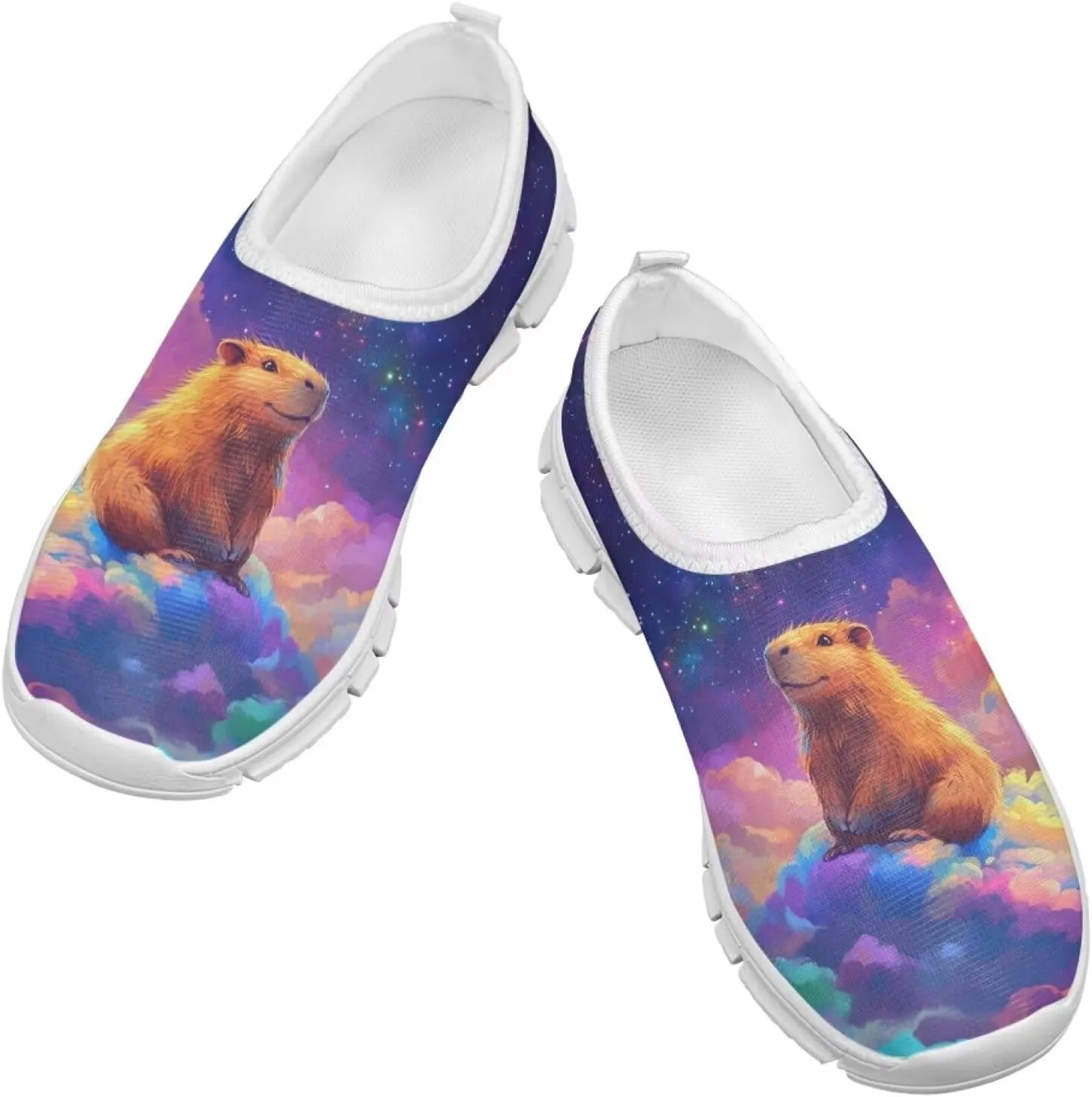 Kids Slip On Tennis Shoes Non Slip Girls Running Sports Shoes for Daily Wear