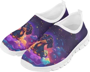 Kids Slip On Tennis Shoes Non Slip Girls Running Sports Shoes for Daily Wear