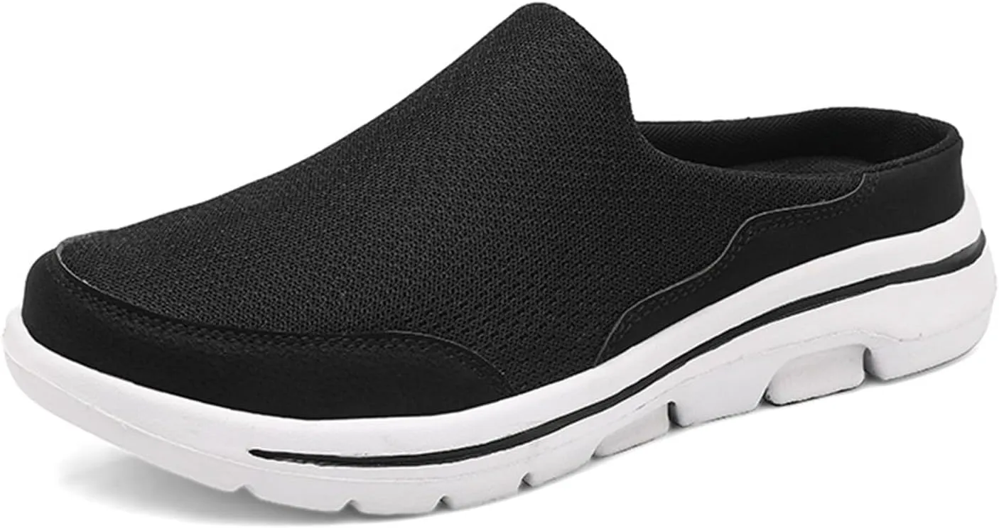Kubbon Slip On Mules & Clogs for Womens Mens Breathable Mesh Walking Mules Sneakers Backless Hiking Shoes for Traveling Closed Toe Slippers