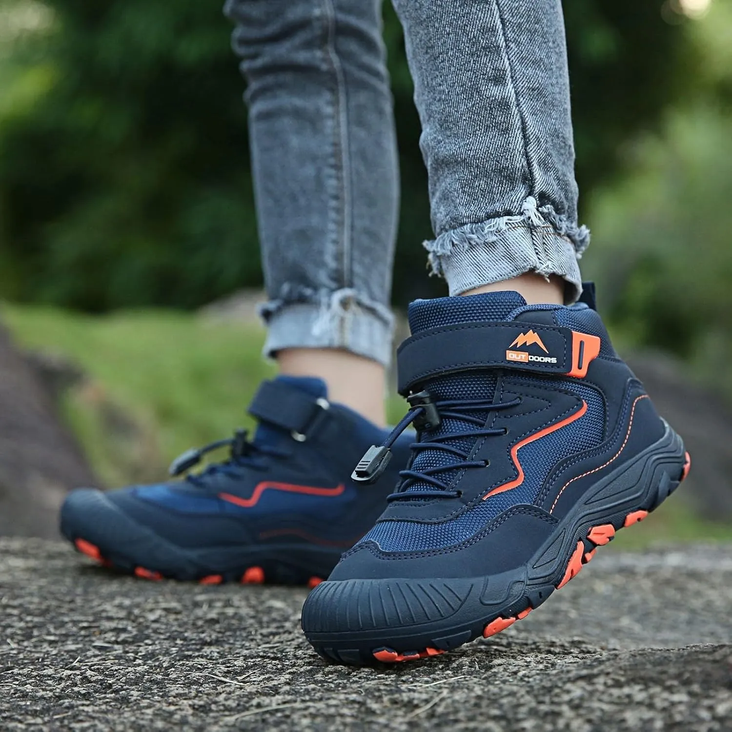 Lace-Up Open Toe Shoes For Childrens Kids Snow Boots Outdoor Sport Booties Fashion Breathable Rubber Boys Girls Sneaker
