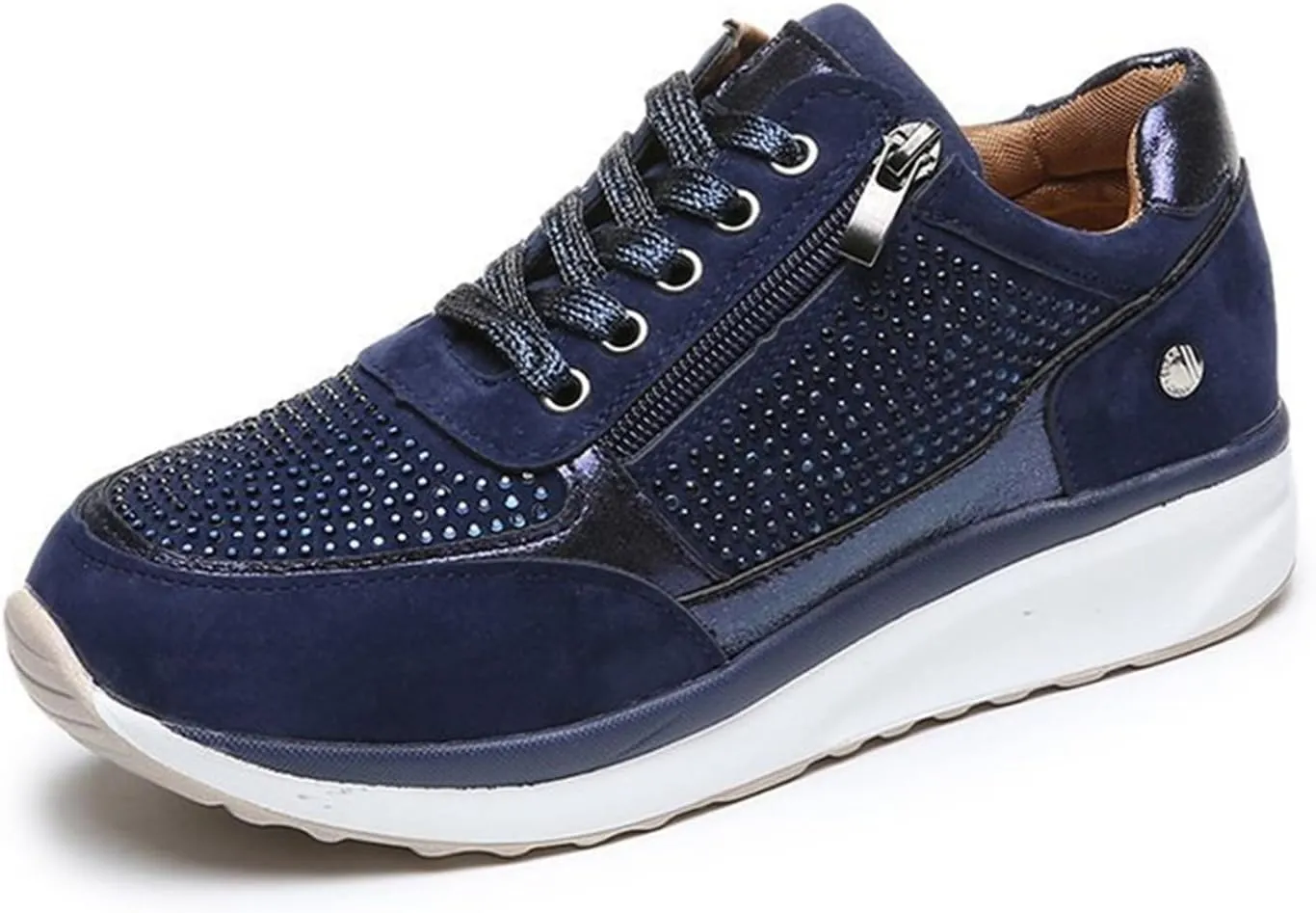 Ladmiple Shoes For Women Sneakers Slip Ons Leather Shoes Fashion Casual Dressy Summer Platform Flats Walking Loafers