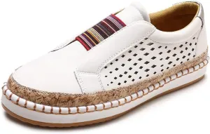 Ladmiple Shoes For Women Sneakers Slip Ons PU Leather Shoes Low Top Lace Up Casual Fashion Walking Platform Flats Loafer