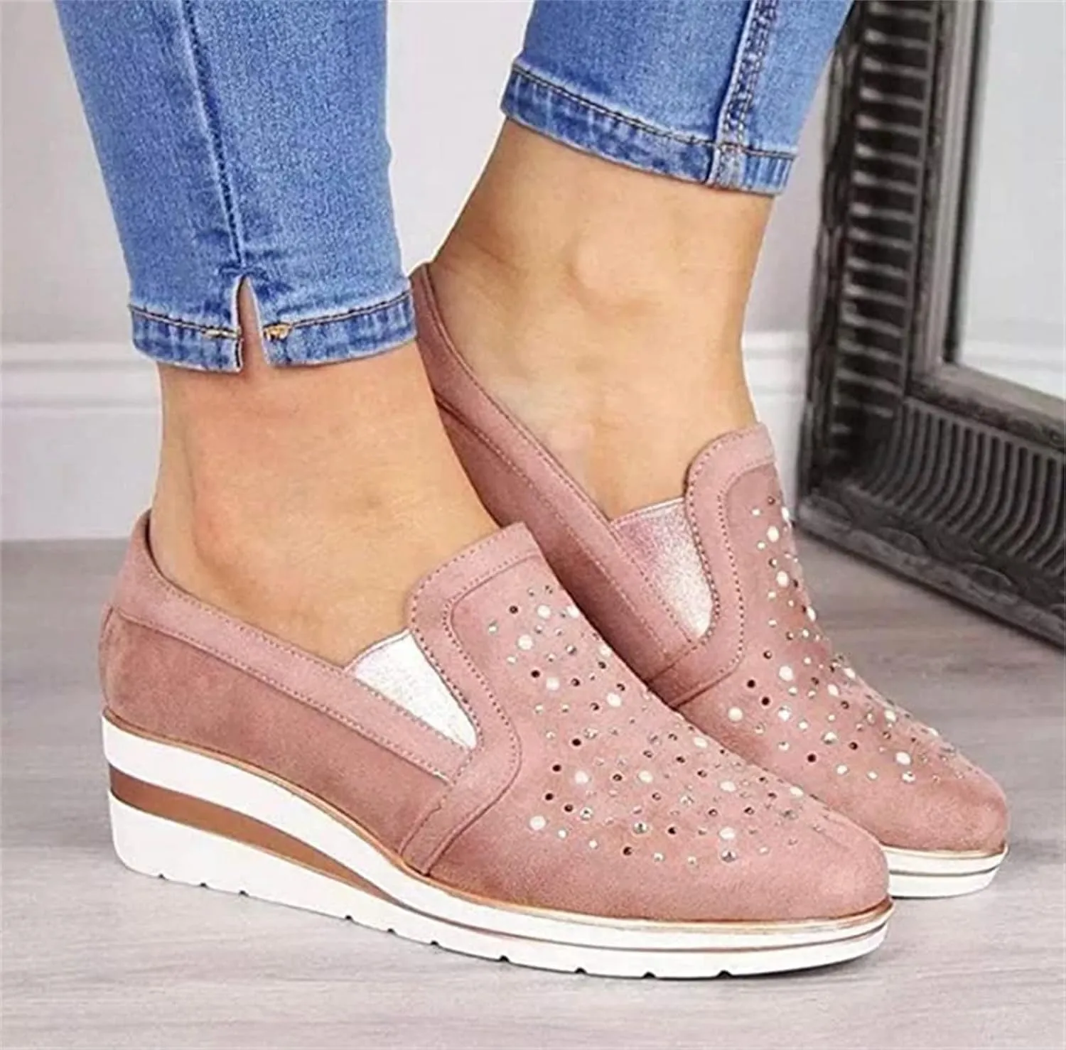 Ladmiple Shoes For Women Sneakers Trendy Low Top Lace Up Casual Fashion Lightweight Comfortable Walking Flats Loafers