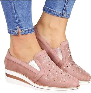 Ladmiple Shoes For Women Sneakers Trendy Low Top Lace Up Casual Fashion Lightweight Comfortable Walking Flats Loafers