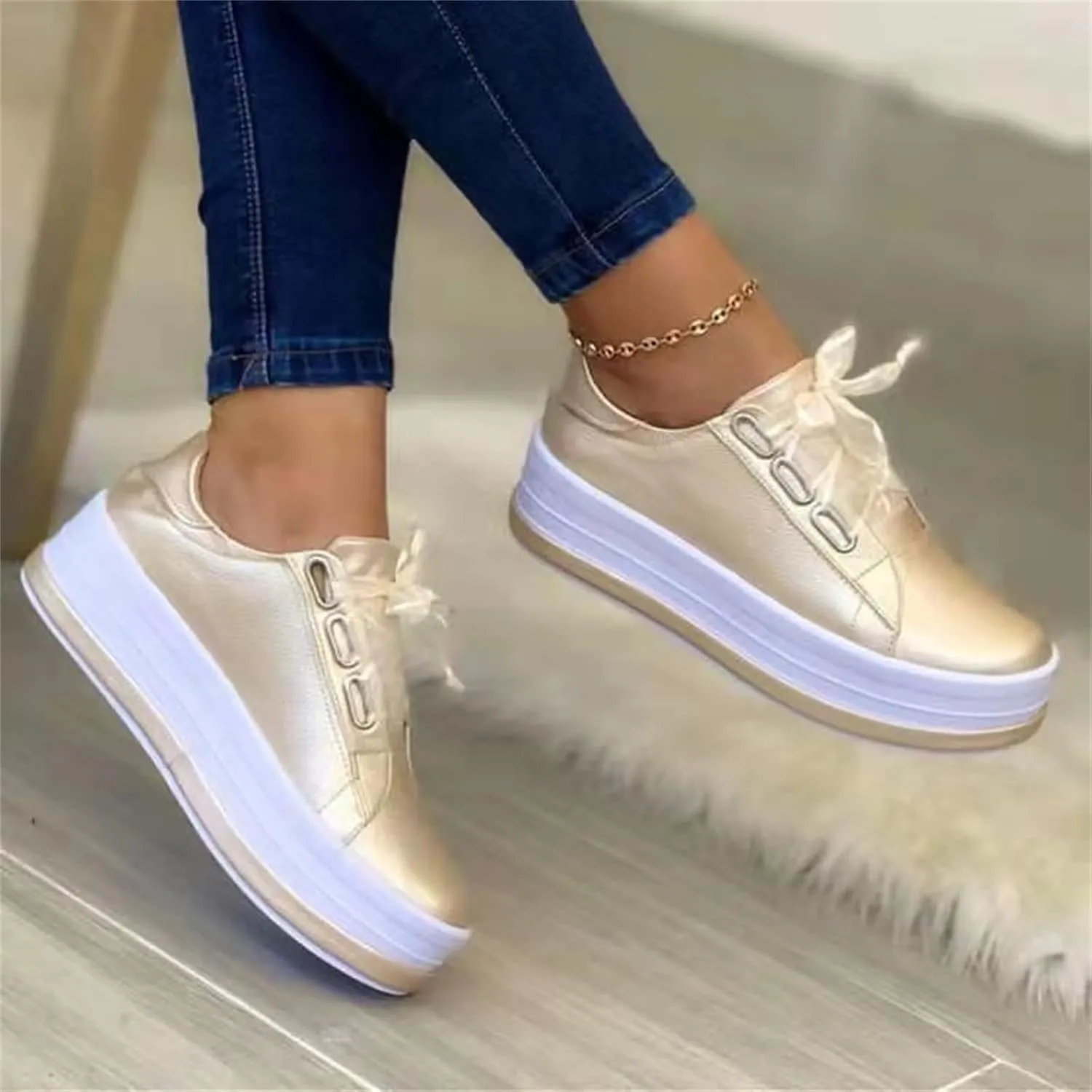 Ladmiple Sneakers For Women Slip On Shoes Fashion Comfortable Dressy Casual Summer Low Top Walking Flats Loafers