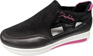 Ladmiple Sneakers For Women Slip On Wide Width Lace ups Casual Canvas Walking Shoes Dressy Summer Fashion Flats Loafers