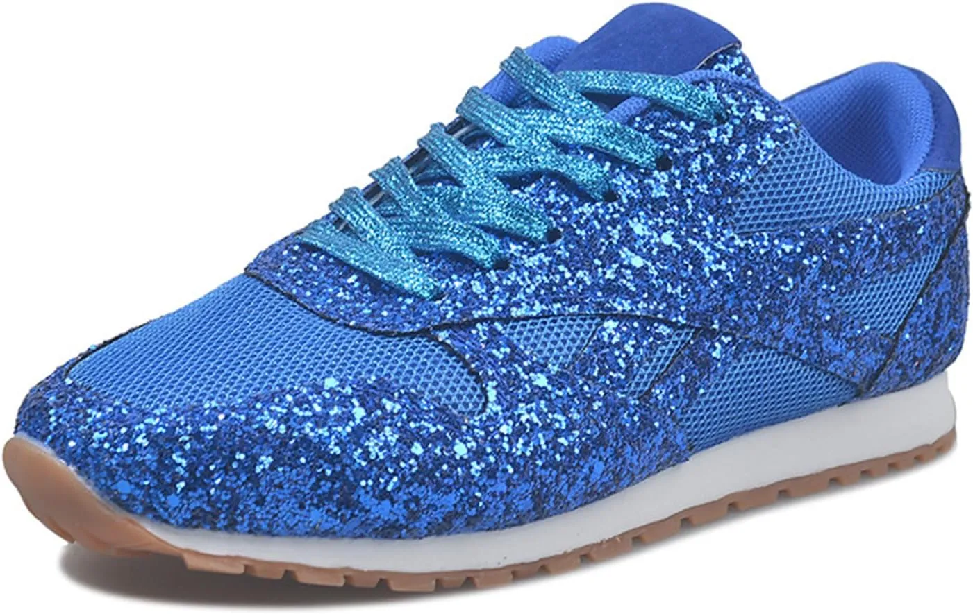 Ladmiple Sneakers For Women Walking Shoes Wide Width Rhinestone Sneakers Slip On Dressy Summer Glitter Sparkly Loafers