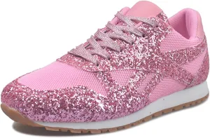 Ladmiple Sneakers For Women Walking Shoes Wide Width Rhinestone Sneakers Slip On Dressy Summer Glitter Sparkly Loafers