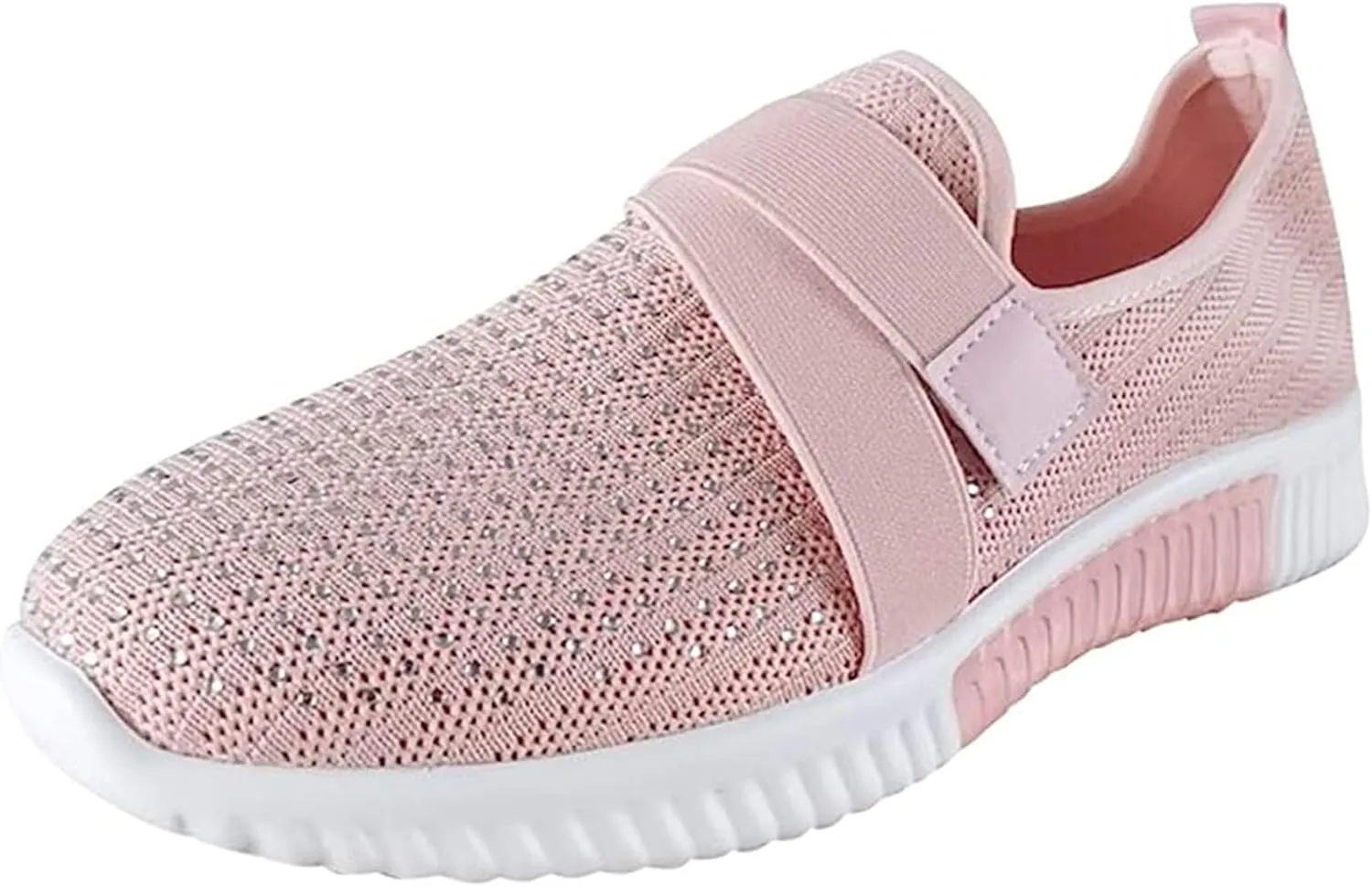 Ladmiple Tennis Shoes Womens Slip Ons Walking Shoes Casual Sneakers Mesh Lightweight Slip Resistant Comfortable Loafers