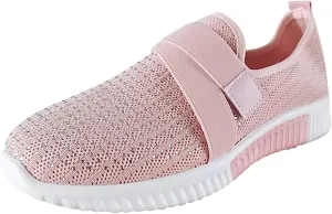 Ladmiple Tennis Shoes Womens Slip Ons Walking Shoes Casual Sneakers Mesh Lightweight Slip Resistant Comfortable Loafers