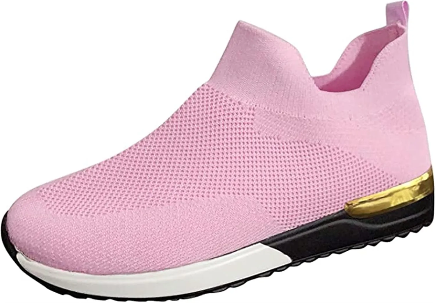 Ladmiple Walking Sneakers For Women Wide Width Tennis Shoes Slip On Memory Foam Non Slip Athletic Running Gym Sneakers