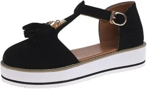 Lausiuoe Wedge Sandals For Women Wide Width Dressy Platform Flatform Sandals Casual Summer Strappy Beach Walking Shoes