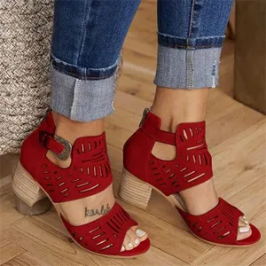 Lausiuoe Women Sandals,Womens Open Toe Ankle Strap Chunky Block High Heel Pump Sandals Casual Dressy Summer Sandals