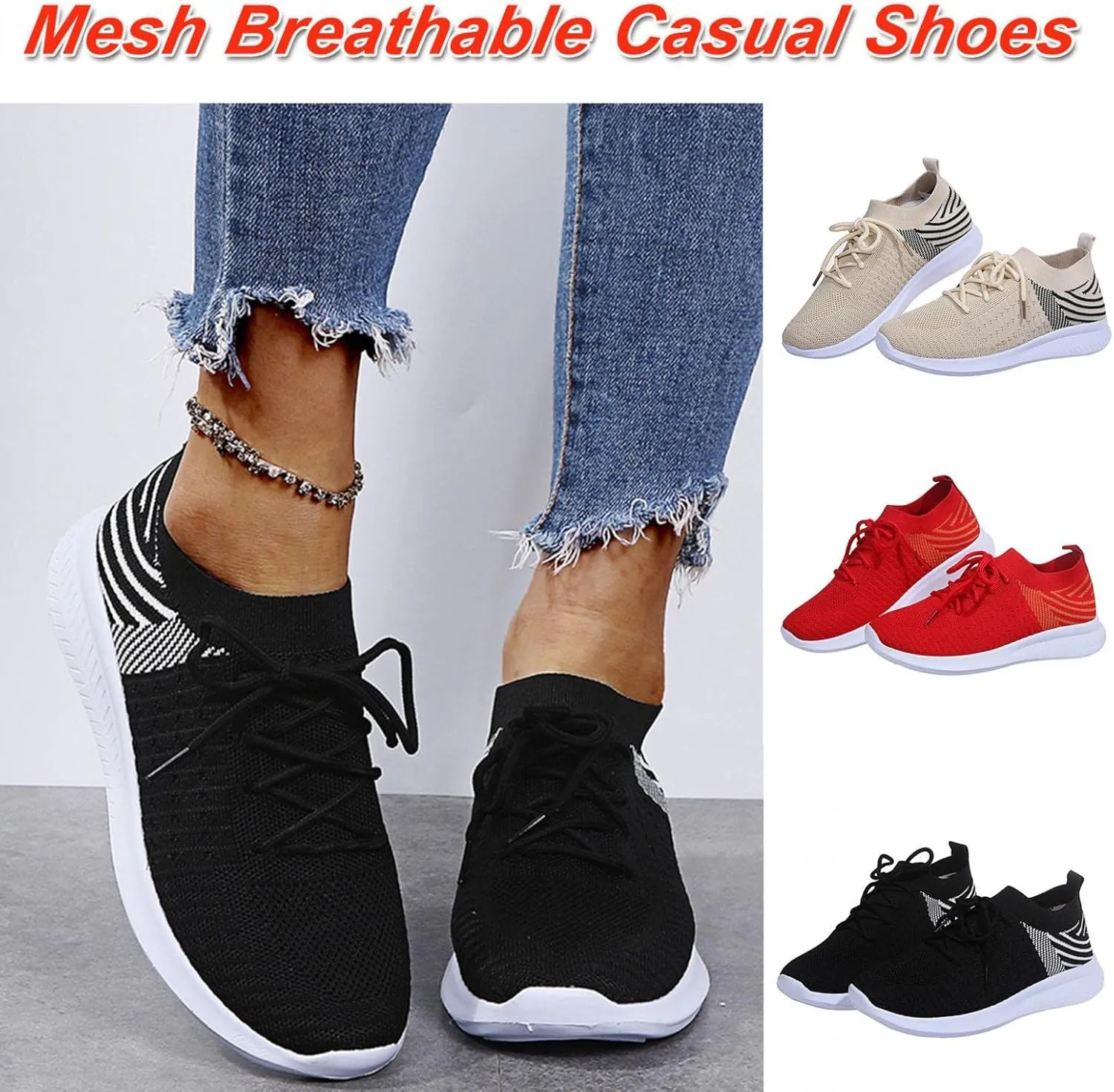 Masbird Sneakers for Women Walking Shoes Platform Lightweight Hollow Slip On Running Athletic Tennis Wide Width Sneakers