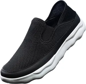 Men Slip on Walking Shoes Casual Dressy Loafers Memory Foam Ultra Lightweight Breathable Fashion Sneakers Non Slip Arch Support Cushioning Athletic Running Shoes