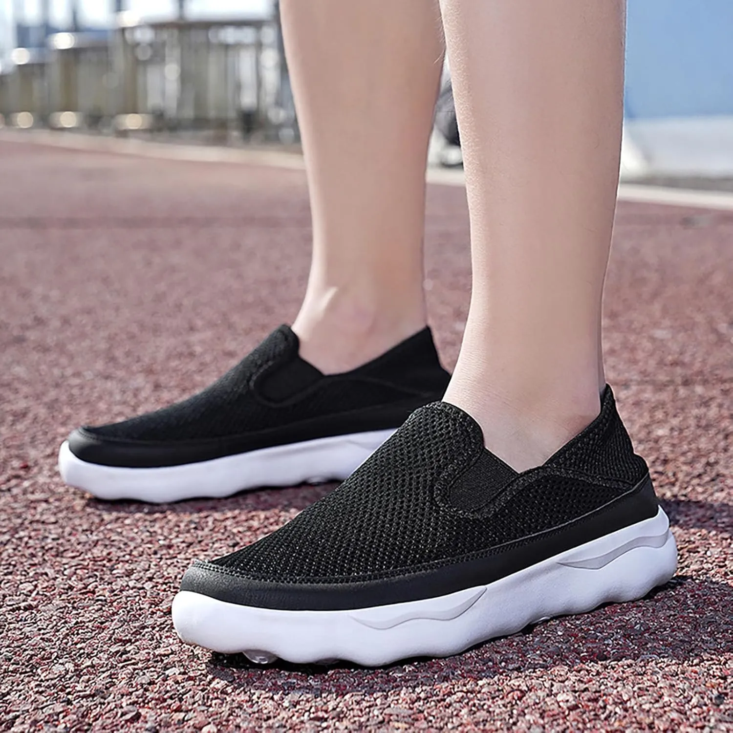 Men Slip on Walking Shoes Casual Dressy Loafers Memory Foam Ultra Lightweight Breathable Fashion Sneakers Non Slip Arch Support Cushioning Athletic Running Shoes