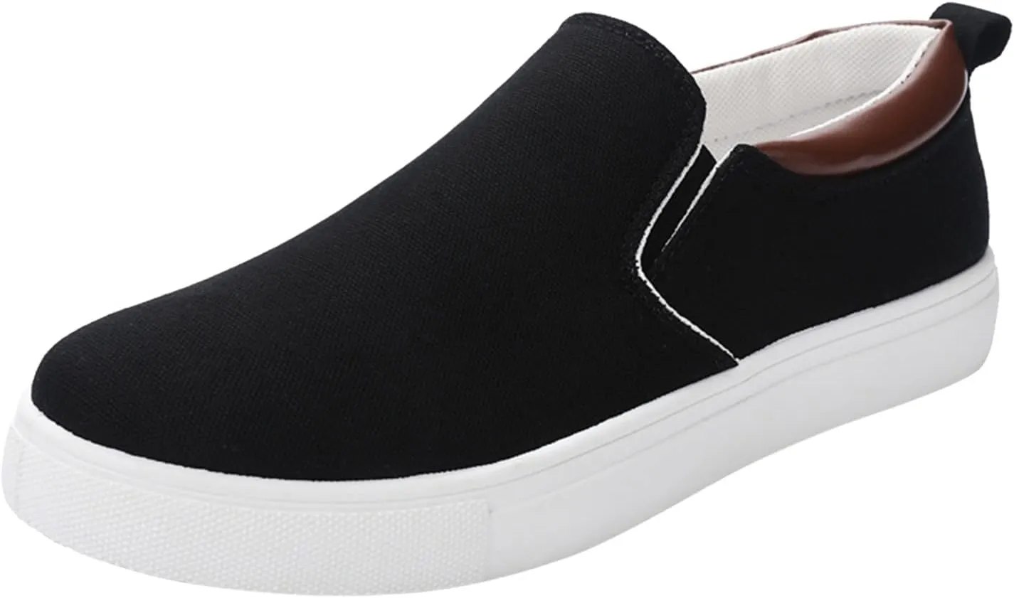 Men Slip on Walking Shoes Casual Dressy Memory Foam Ultra Lightweight Breathable Fashion Sneakers Non Slip Travel Jogging Workout Tennis Shoes Wide Width