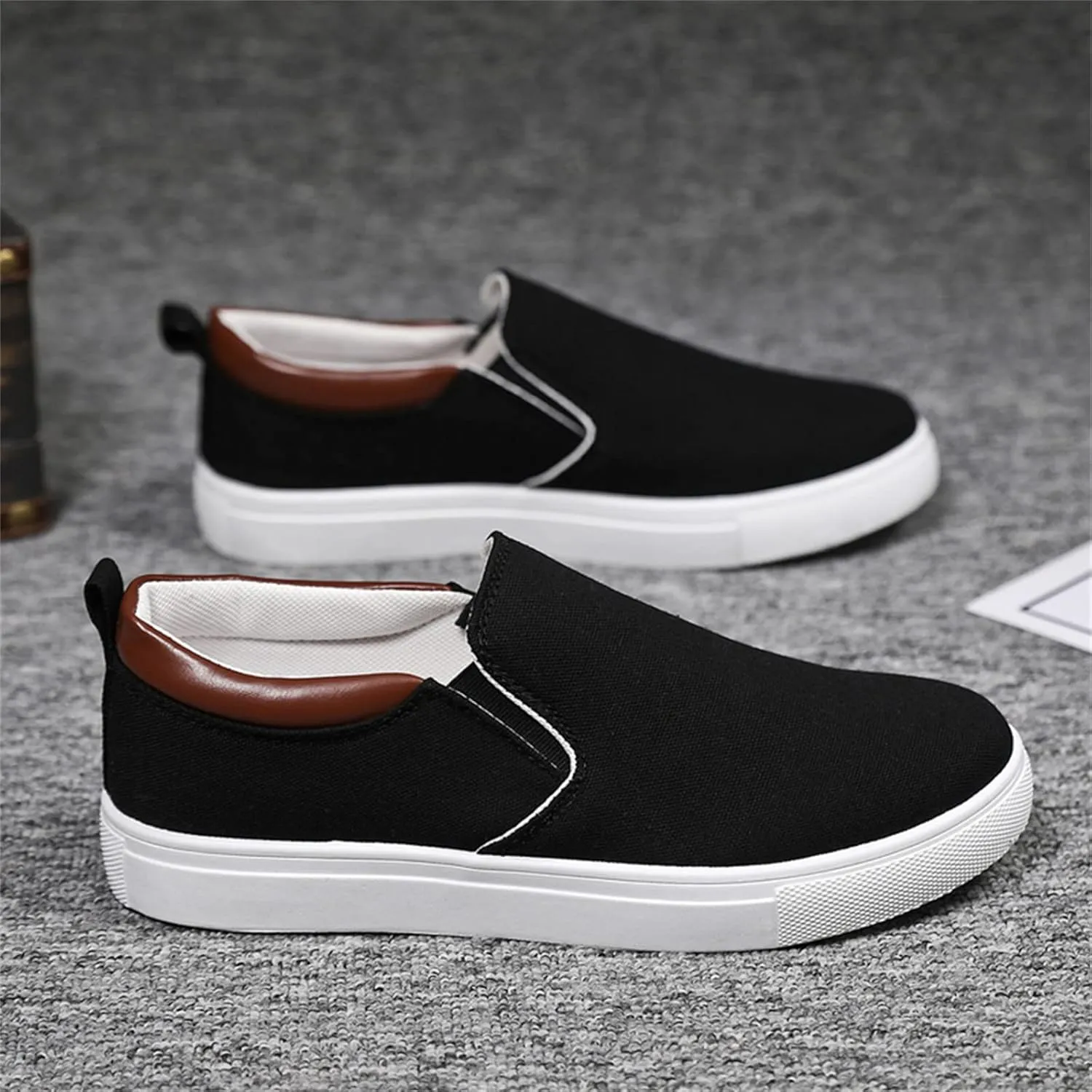 Men Slip on Walking Shoes Casual Dressy Memory Foam Ultra Lightweight Breathable Fashion Sneakers Non Slip Travel Jogging Workout Tennis Shoes Wide Width