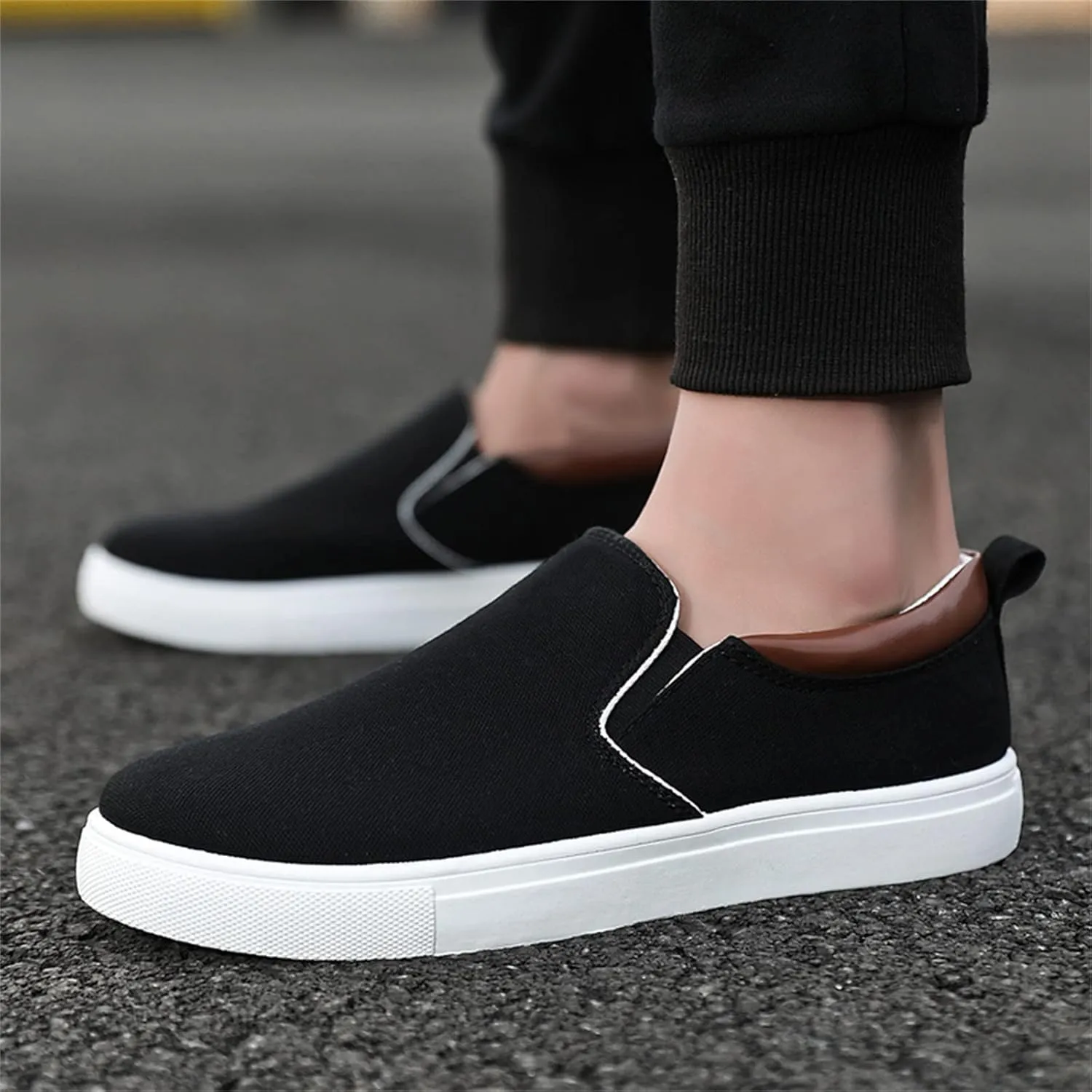Men Slip on Walking Shoes Casual Dressy Memory Foam Ultra Lightweight Breathable Fashion Sneakers Non Slip Travel Jogging Workout Tennis Shoes Wide Width