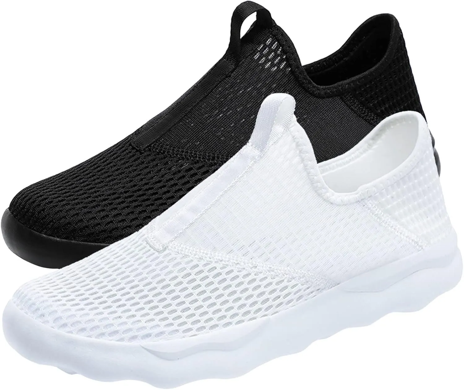 Men's Arch Support Walking Shoes Breathable Elastic Fly Woven Mesh Sneaker Fashion Lightweight Sneakers for Men