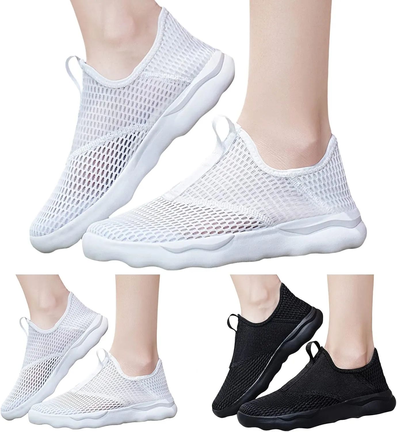 Men's Arch Support Walking Shoes Breathable Elastic Fly Woven Mesh Sneaker Fashion Lightweight Sneakers for Men