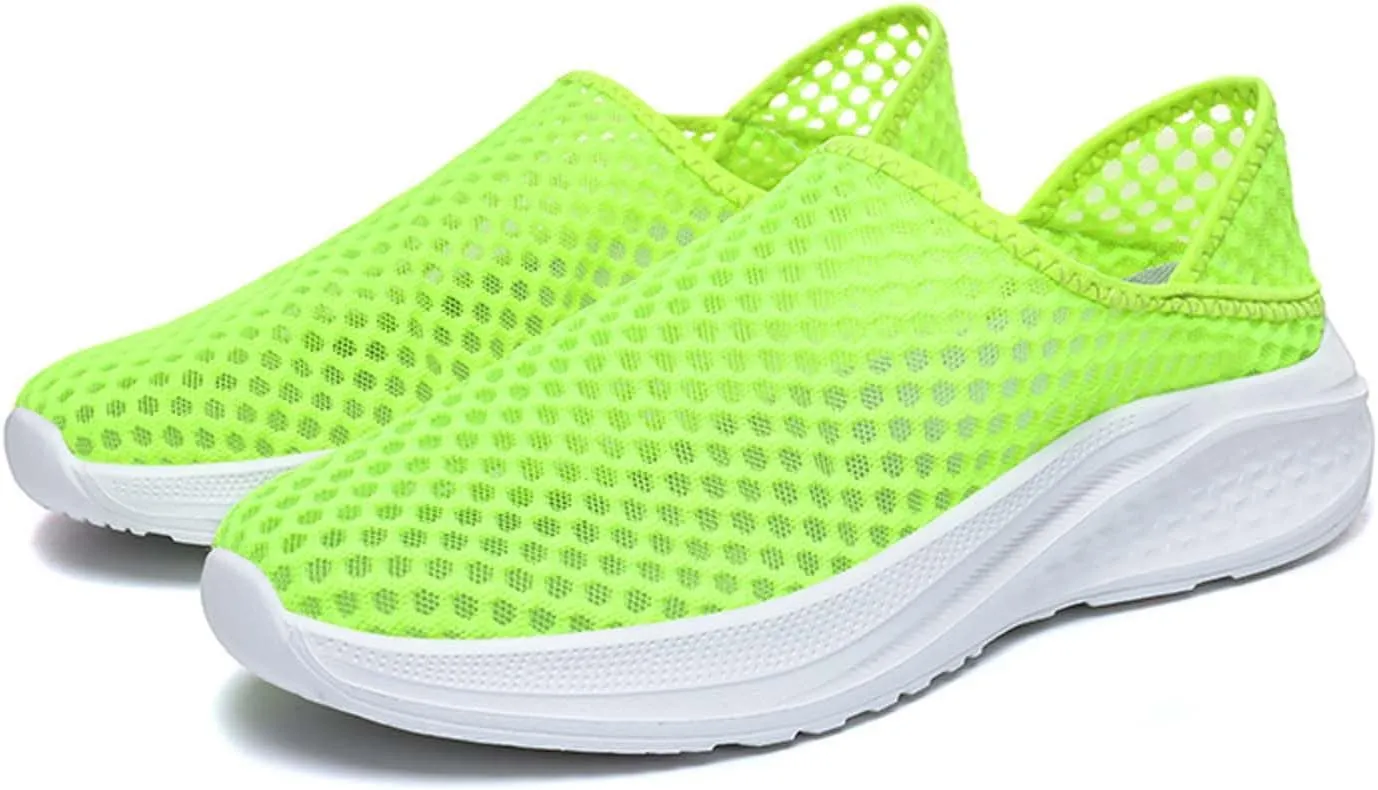 Men's Breathable Knit Sneakers Slip On Casual Shoes for Walking Running Yoga Gym Beach Comfortable Lightweight