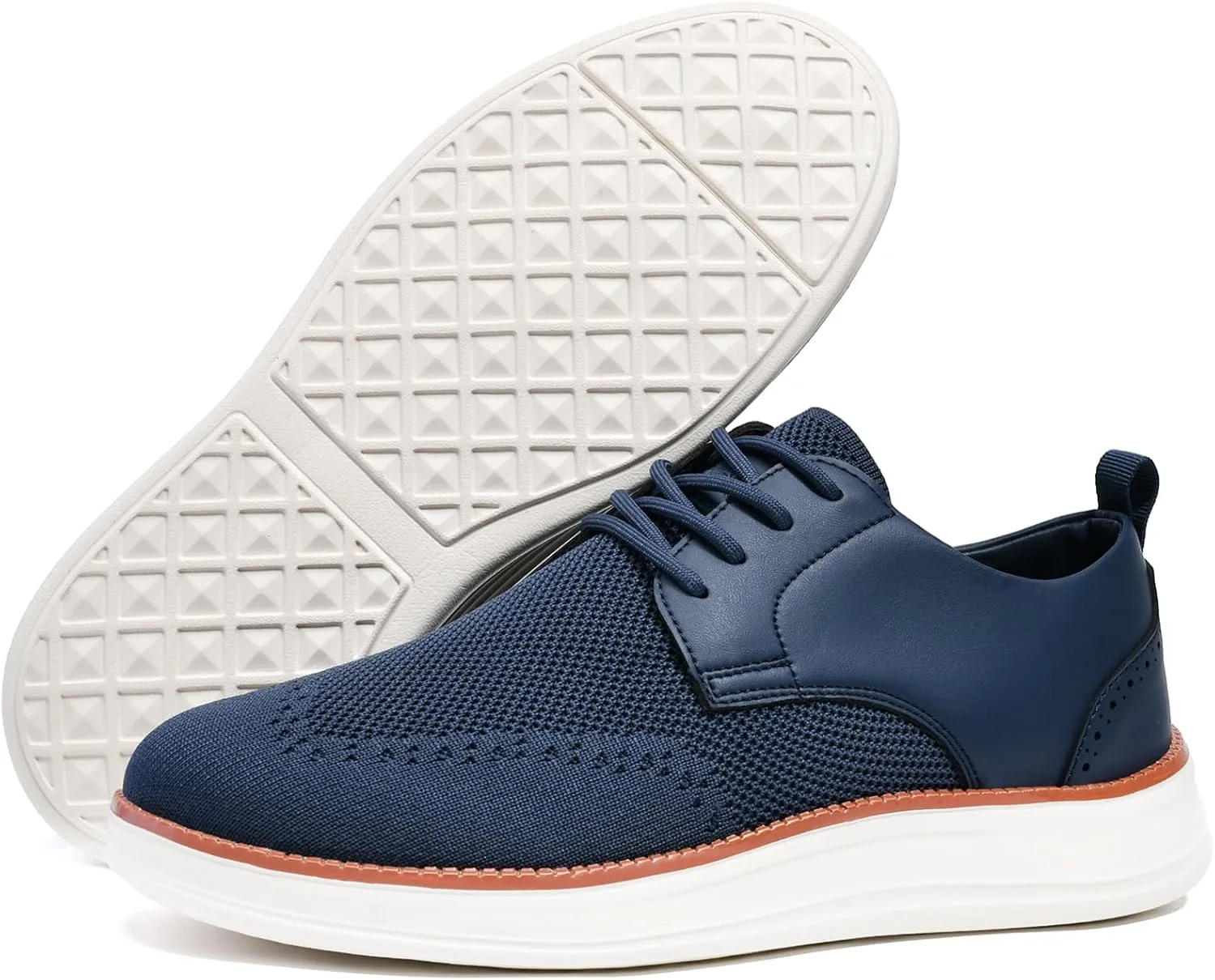 Men's Casual Dress Oxfords Shoes Knit Fashion Dress Sneakers for Business Formal Daily Walking