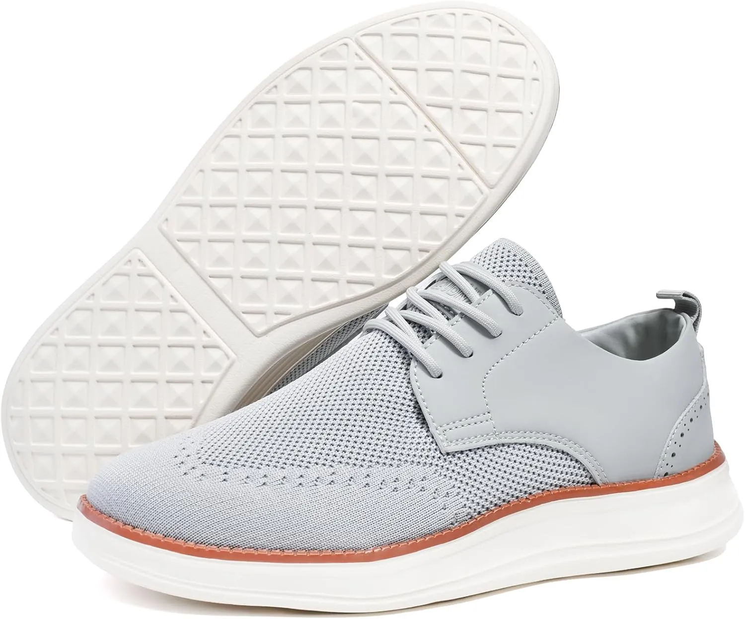 Men's Casual Dress Oxfords Shoes Knit Fashion Dress Sneakers for Business Formal Daily Walking