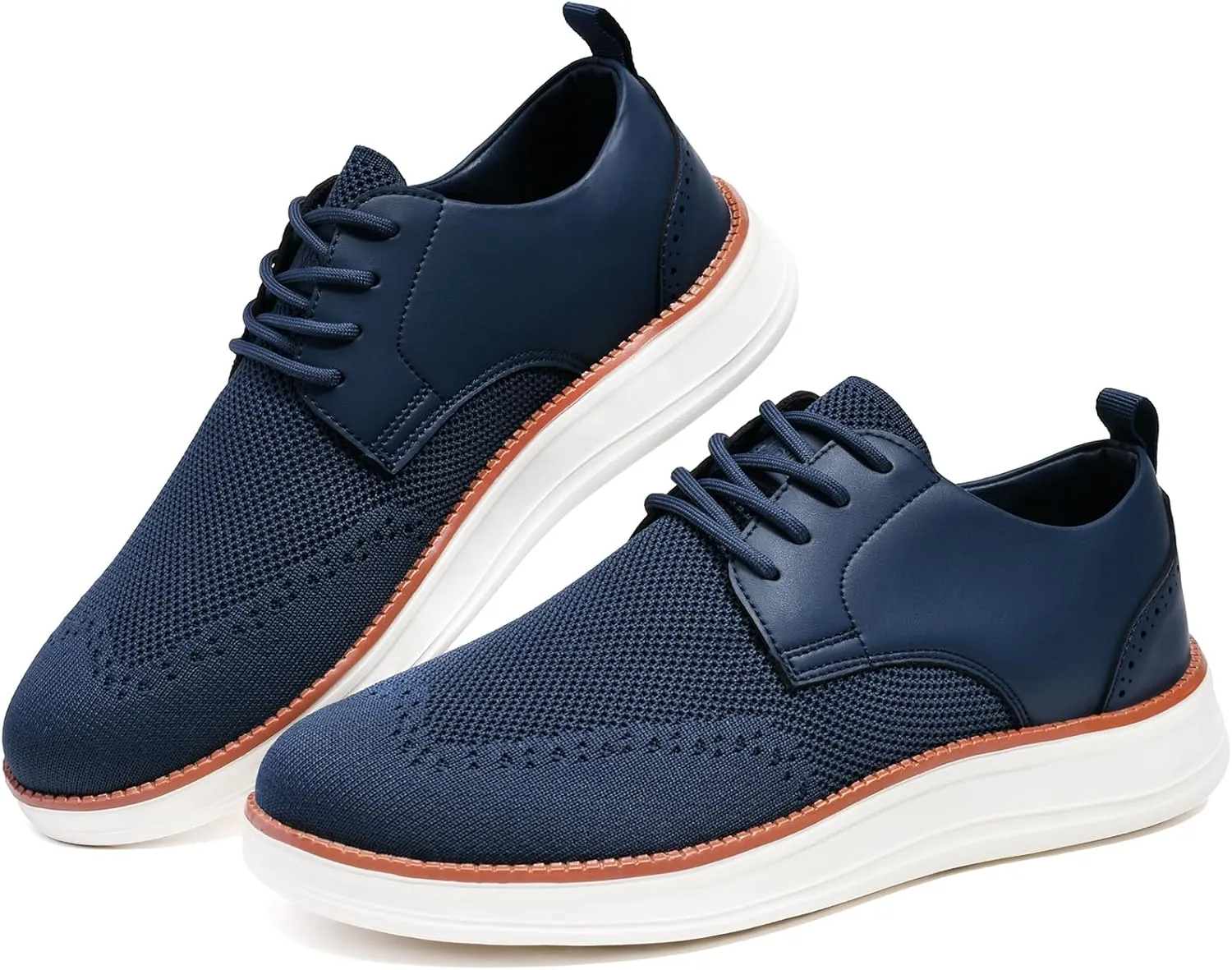Men's Casual Dress Oxfords Shoes Knit Fashion Dress Sneakers for Business Formal Daily Walking